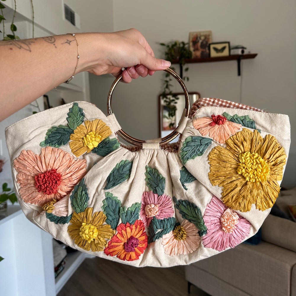 SOLD - Anthropologie Edita Floral Tote